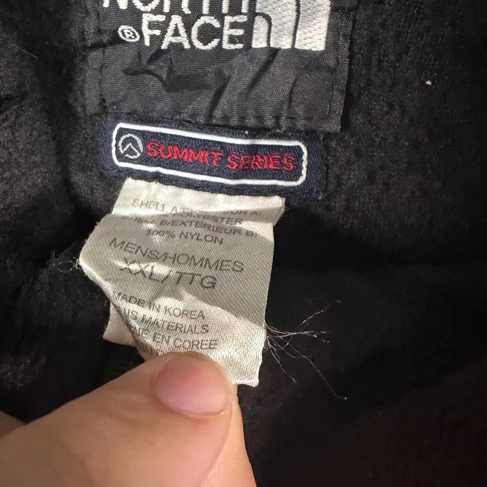 The North Face Summit Series Mens XXL Black Fleece Nylon Full Zip Jacket Hybrid
